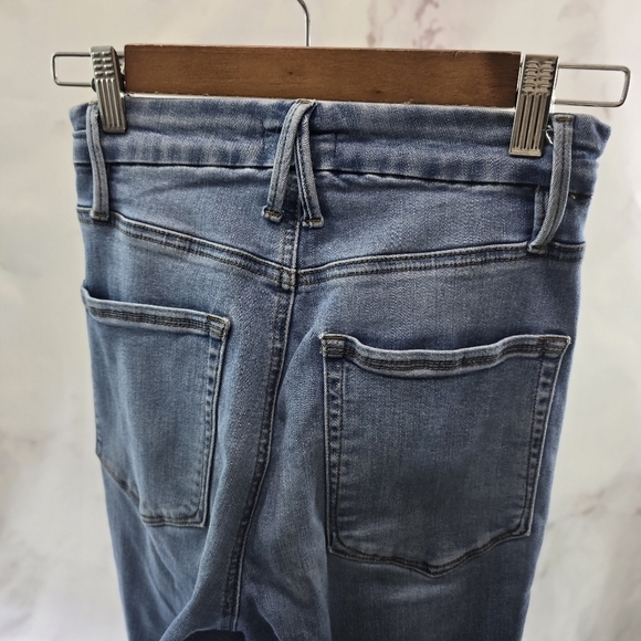 Good American Jeans Womens 2 26 Light Wash Denim High Rise Crop Ankle Skinny - Picture 6 of 11